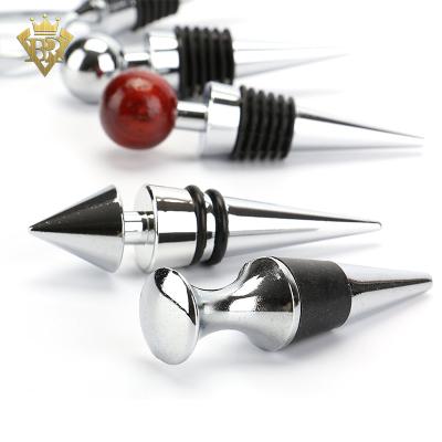 China Viable Zinc Alloy Whiskey Champagne Wine Bottle Stopper For Wedding Gift for sale