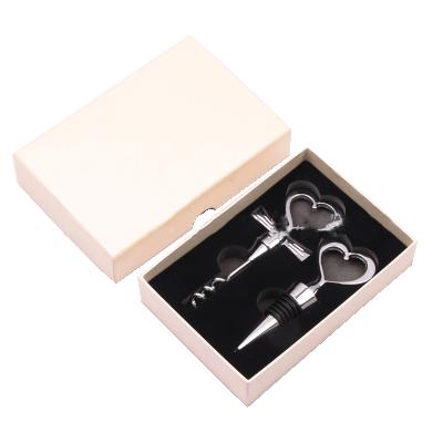 China Stocked Wine Opener Set Wedding Small Gift With Small Price Add Your Name On The Box for sale