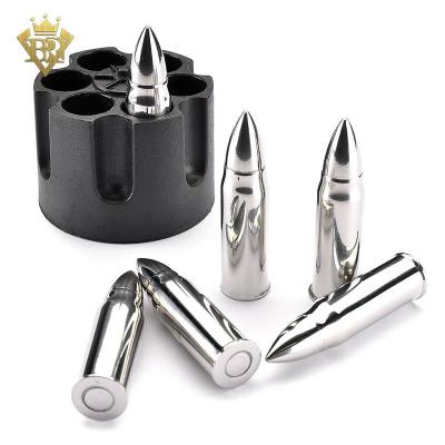 China Sustainable Bullet Shape Whiskey Rock Stainless Steel Stainless Metal Ice Cube for sale