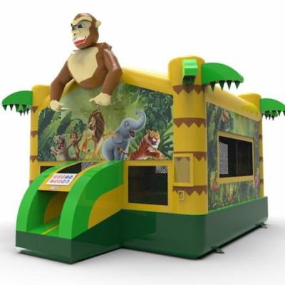 China Inflatables Animal Castle Fun Jungle Gorilla Bouncy Jumping Bouncer For Sale for sale