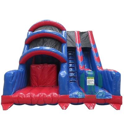 China Who respects the environment; wholesale platform base safe jump and rush slide custom outdoor slides long inflatable lane slide for sale for sale