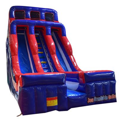 China Who respects the environment; safe wholesale land double slide custom outdoor bouncer slides long inflatable slide for sale for sale