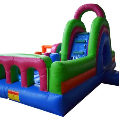 China Who respects the environment; Safe Commercial Bounce Obstacle Castles Outdoor Jumping Inflatable Slides Bouncer Castle Slide For Kids Team Games for sale