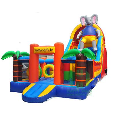 China Cheap Price Family Pvc Big Elephant Inflatable Playground Bouncer for sale