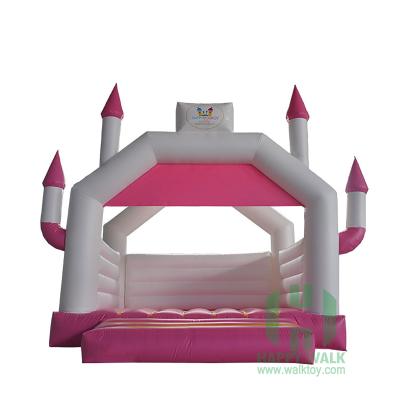 China Amusement Park Children's Entertainment Various Needs Movable Particular Pink Safety Bounce Good Design Basic Game Inflatable Castle House for sale