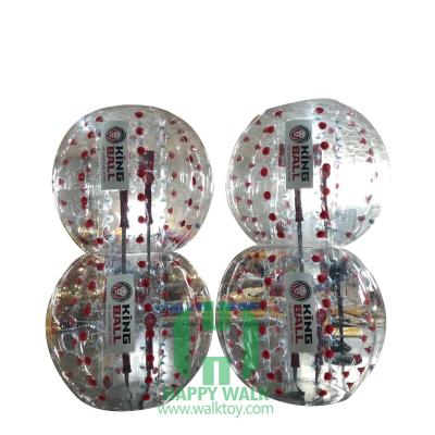 China Sports Toy Adult TPU / PVC Body Bumper Ball Inflatable Bubble Football Soccer Ball With Colorful Dots for sale