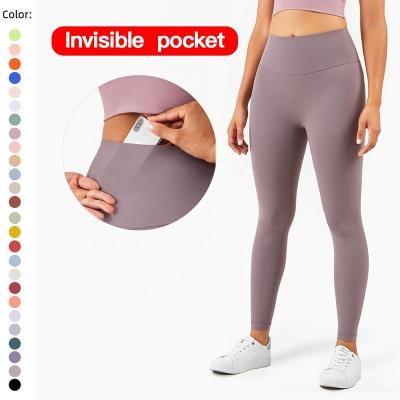 China Dropshipping High Waisted Breathable Yoga Tights With Pockets Women Gym Sport Pants Crac! crack! for sale