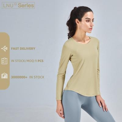 China Women's Breathable Comfortable Crop Long Sleeve T-shirt Edge Curve Dropshipping Oversized T-shirt for sale