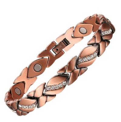 China FASHIONABLE high quality titanium magnetic fashion gold color plant bio energy health bracelet with cheap cost for sale