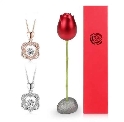 China Europe Rose Box Aluminum Red Gift Box For Lover Jewelry for sale