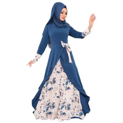 China Hot Selling Anti-Static Printed Abaya Islamic Women's Muslim Casual Dress Clothing Dresses Middle Long for sale