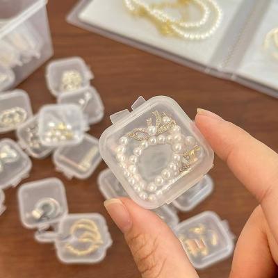 China Mini Viable Portable Jewelry Storage Box Ins Box Ring Earrings Plastic Small Transparent for sale