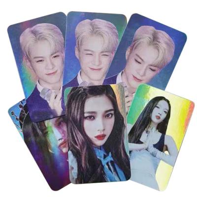 China Factory Price Matte Frosted Kpop Photos Holographic PVC Glossy Card Advertising for sale