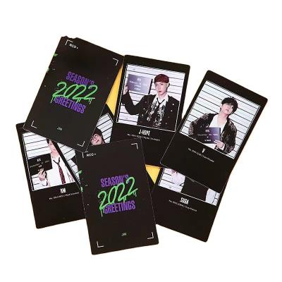 China Advertising Custom Display Wholesale Kpop Support Color Lomo Side Card Double Paper Photocards With Idol Collect for sale