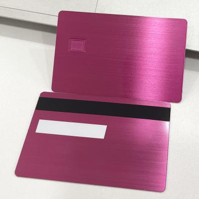 China Blank 0.8mm Printable Australian Metal Credit Card Size Stainless Steel Metal Credit Card with Chip Slot and HICO Magnetic Stripe for sale