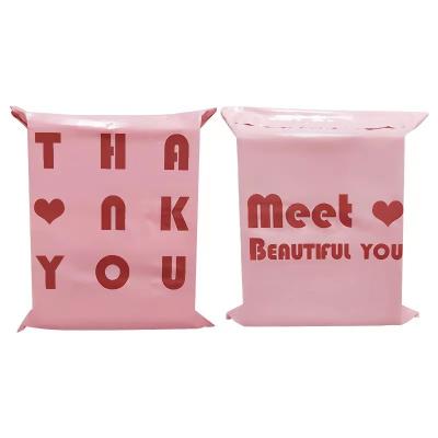 China Waterproof Non-Toxic Eco-Friendly Waterproof Custom Personalized Logo Biodegradable Self Sealing Plastic Shipping Mailing Bags Poly Mailer Pink for sale