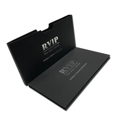 China Custom Recyclable Paper Box Manufacturer Luxury Factory Metal VIP Card Packaging Holder Credit Cards Gift Box for sale