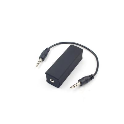 China Wholesale Plastic Ground Loop Noise Isolator for Car Audio/Home Stereo System with 3.5mm Audio Cable (Black) for sale