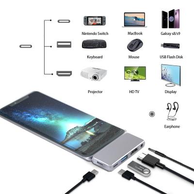 China Type C Hub Extender to HDMI 4k Hub Supports iPad Nintendo Switch Phone USBC Docking Station HDSP for sale