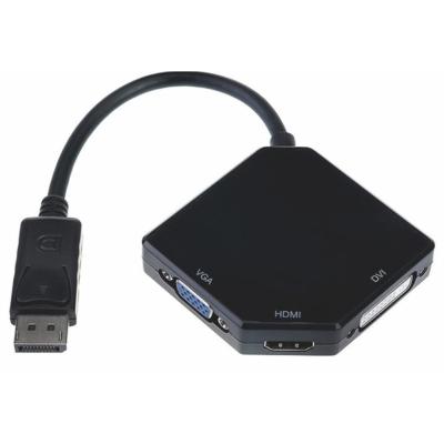 China MP3 / MP4 player hdmi - dvi 3 in 1 DisplayPort male to HDMI / DVI / VGA adapter for sale