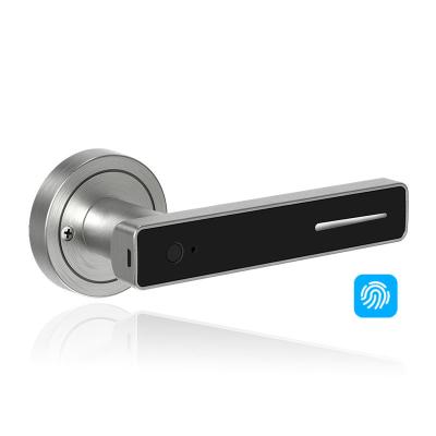 China Aluminum alloy locks manufacturers ttlock smart digital electronic code biometric fingerprint lock for security home smart door handle for sale