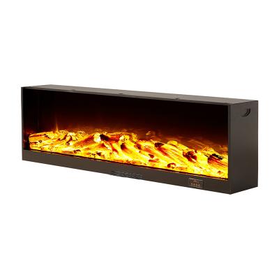 China Analog Fireplace Electric Adjustable Flame Hotel LED Flame Recessed Wall Mount Electric Fireplace Heater for sale