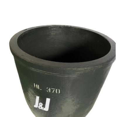 China Round Silicon Carbide Graphite Crucible For Melting Aluminum Oxidation Resistance for sale