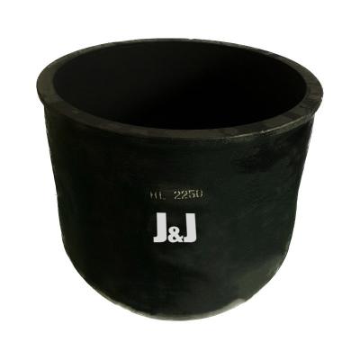 China Circular Type Silicon Carbide Graphite Crucible For Metal Melting Corrosion Resistance for sale