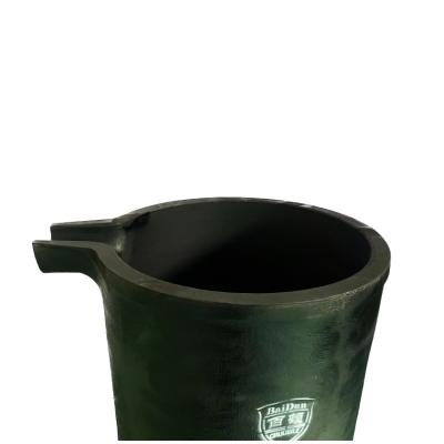 China Black Metal Melting Crucible Vessel Graphite Crucible For Melting Silver for sale