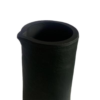 China Durable Black Crucible For Melting Gold Cylindrical Shape Compatible With Most Furnaces for sale