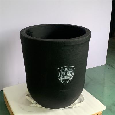 China 150Kg Round Crucible For Melting Copper Heat Conductivity Up To 1650℃ Resistance for sale