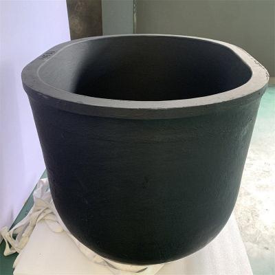 China Good Thermal Conductivity Chemical Stability Oval Type Crucible Metal Melting Silicon Carbide Graphite Crucible for sale