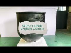 Round Silicon Carbide Crucible Acidic / Basic Resistant 150kg Capacity Long Life