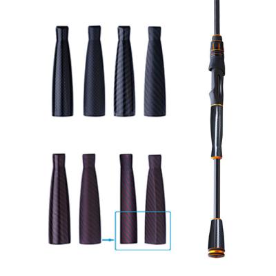 China New Design Carbon Fiber Adventurer Classic Detachable 100% Black Carbon Fiber Turning Rod Handle Split Flat Surface 110mm for sale