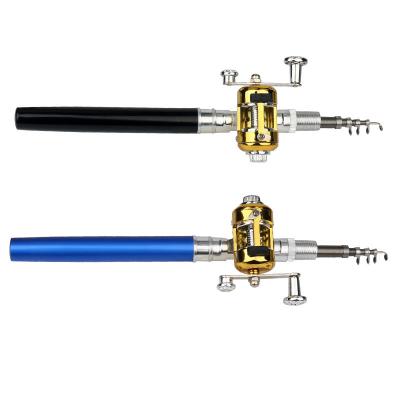 China ALOMININ Amazon Hot Sale Pen Telescopic Fishing Rod and Small Reel Fishing Rod for sale