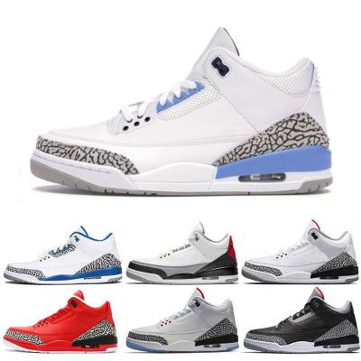 China Retro 3 Shoes Zapatos de Hombre 3 Sneakers Men Basketball Shoes High Top Rubber Wholesale Sneakers for sale