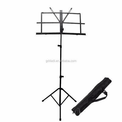 China Instrumental Performance DADI Leading Musical Accessories Factory Portable Lightweight Folding Sheet Music Stand With Carry Bag, Metal for sale