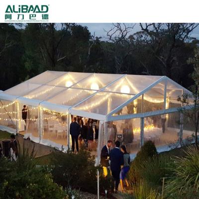 China Outdoor luxury party event tents waterproof clear transparent aluminum roof wedding tent for 500 people for sale