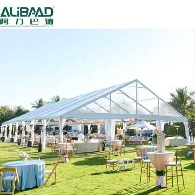 China Event 1000 People Big Aluminum Marquee Tent Outdoor Transparent Clear Span Roof Wedding Tent for sale