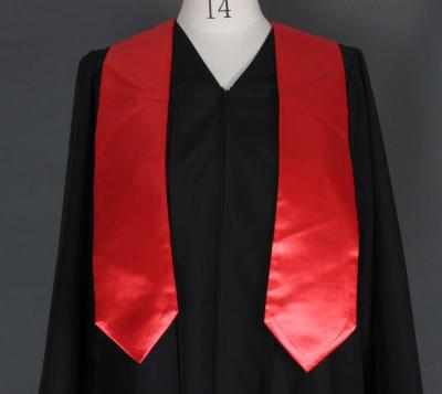 China Plain Adult Unisex Graduation Stole in Red Color Graduation 2021 Stoles for sale