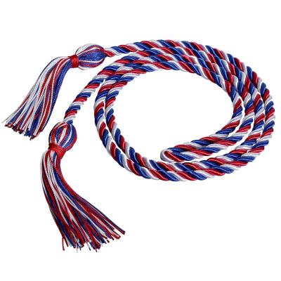 China Viable Wholesale High Quality Braided Graduation Honor Rope Three Colors for sale