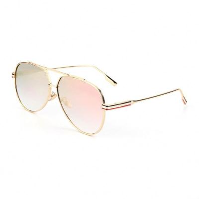 China Fashion Sunglasses Glazzy High Quality RTS Gradient Lens Metal Frame UV Sunglasses 400 for sale