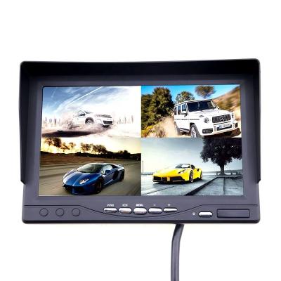 China Vehicle Reverse Monitor 1080P 4 CH Split Screen AHD 7/9/10.1inch LCD Rearview Mirror Vehicle For Truck Van Bus Kit Car Monitor for sale