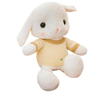 China Wholesale Cozy Children's Playground Toys Plush Toy Rabbit Cute Stuffed In Sweater Rabbit Plush Toy for sale