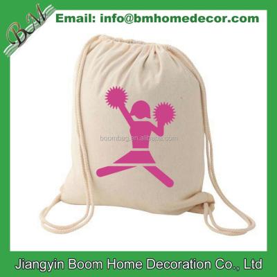 China Gym Handled Sports Swim School Dance Shoe Cotton Drawstring Bag for sale