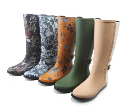 China High Knee Rain Boots Manufacturer Rainboots For Women High Quality Rubber Rain Boots for sale