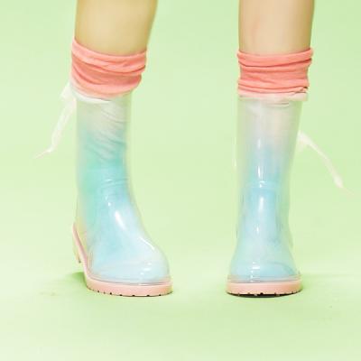 China PVC Lace Up Rain Boots Over Shoes, Jelly Boots Decorative Rain Boots for sale