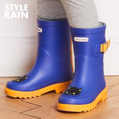 China Kids rubber boots manufacture new design dripdrop natural rubber anti-slip kids rain boots wholesale for sale