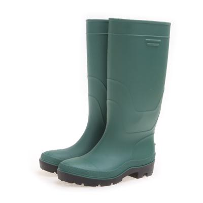 China Waterpoof work safty manufacture cheap green pvc running lightweight anti-slip outsole rubber boots OEM ODM welcome for sale