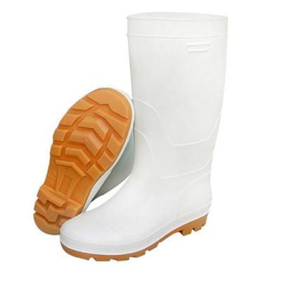 China Acid White Nitrile Rubber Shoes PVC Safety Sole Boots Mining Rain Boots for sale